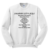 Harry Styles Solo Album Tracklist Crewneck Sweatshirt