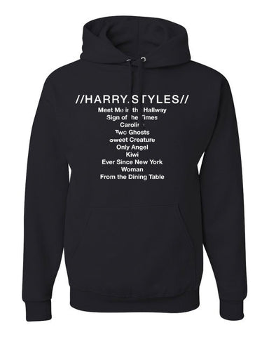 Harry Styles Solo Album Tracklist Unisex Adult Hoodie Sweatshirt